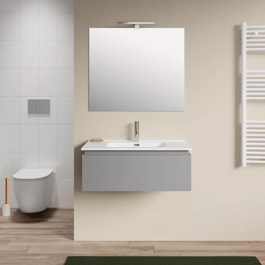 Mobile bagno sospeso 80 cm grigio - Dobel