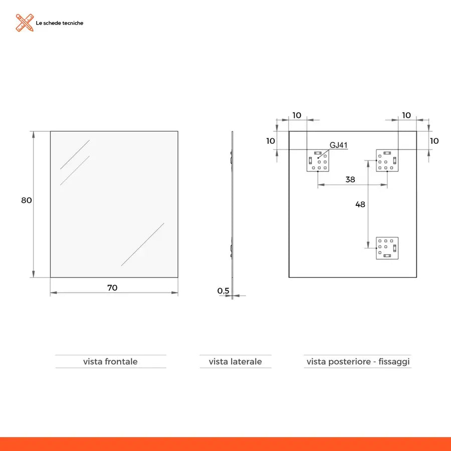 Mobile bagno sospeso 80 cm rovere biondo 1 cassettone - Laos