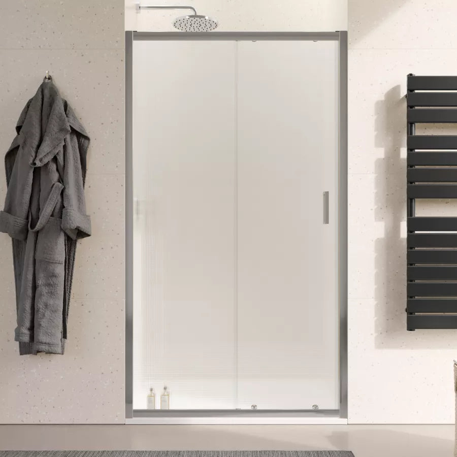 Nicchia doccia 115 cm scorrevole vetro temperato 6mm stampato 185h - Young