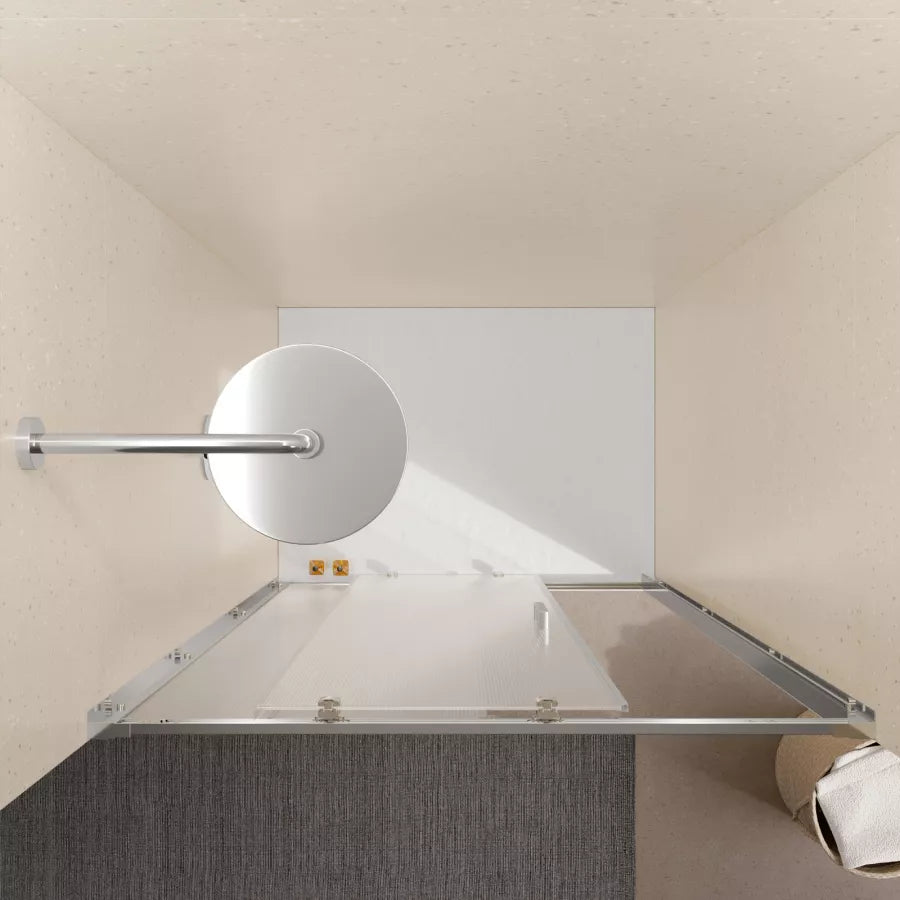 Nicchia doccia 115 cm scorrevole vetro temperato 6mm stampato 185h - Young