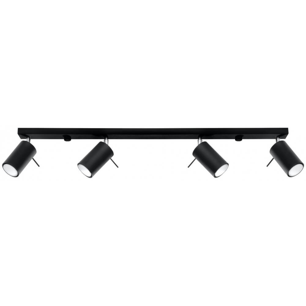 Plafoniera Orientabile RING 4L Black
