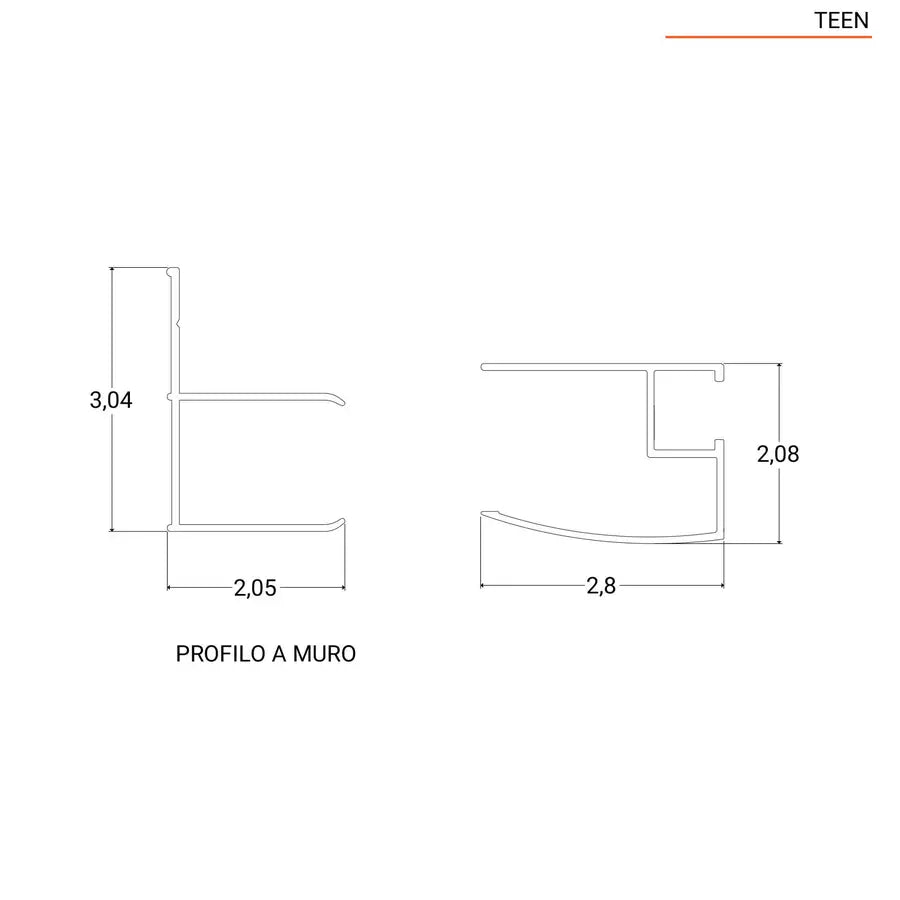 Porta doccia scorrevole per nicchia 100 cm in vetro temperato trasparente reversibile - Teen