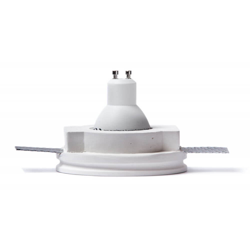 Portafaretto GU10 e MR16 in Gesso Pitturabile Tondo Ø100 mm