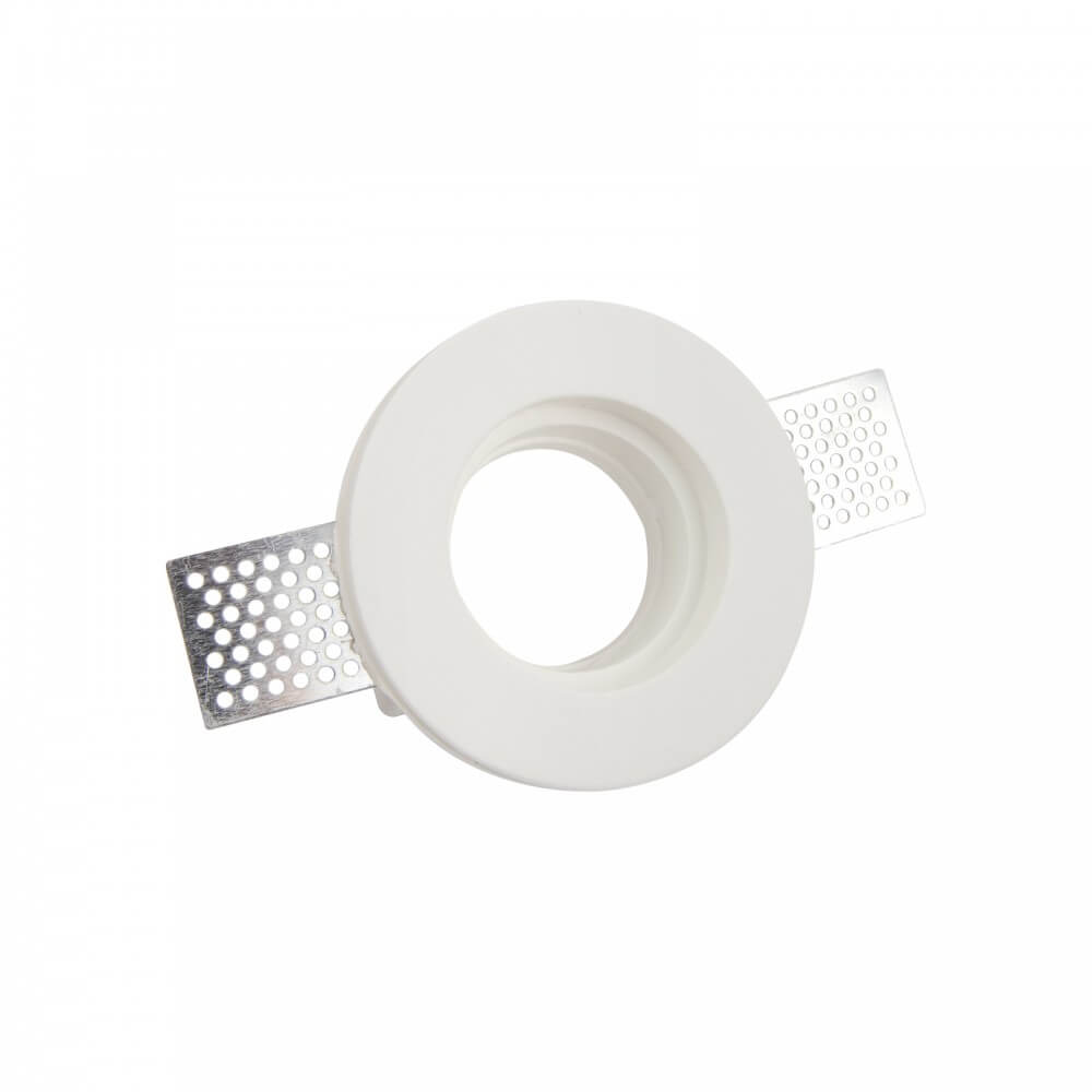 Portafaretto GU10 e MR16 in Gesso Pitturabile Tondo Ø100 mm