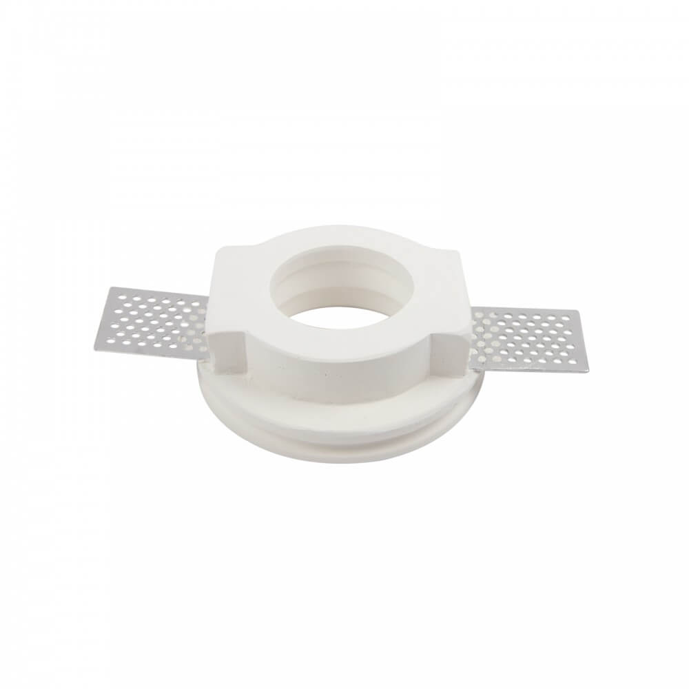 Portafaretto GU10 e MR16 in Gesso Pitturabile Tondo Ø100 mm