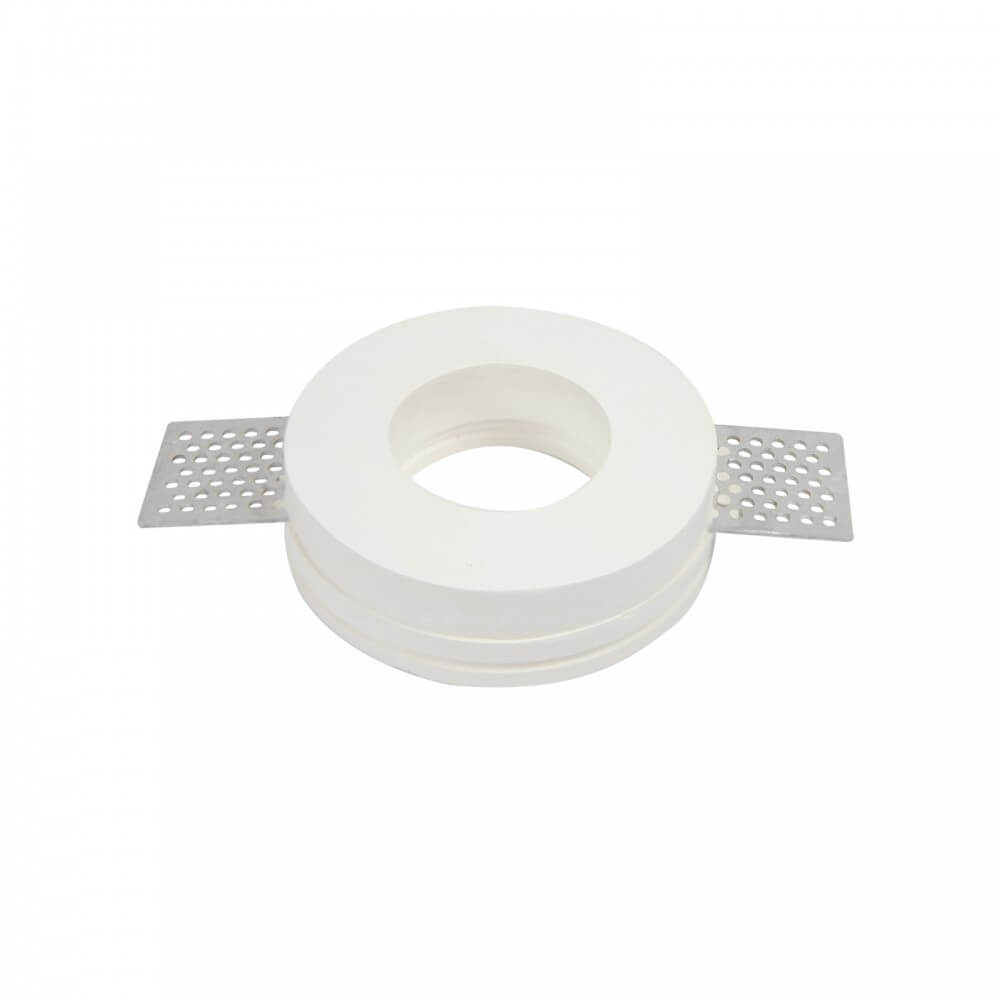 Portafaretto GU10 e MR16 in Gesso Pitturabile Tondo Ø95mm
