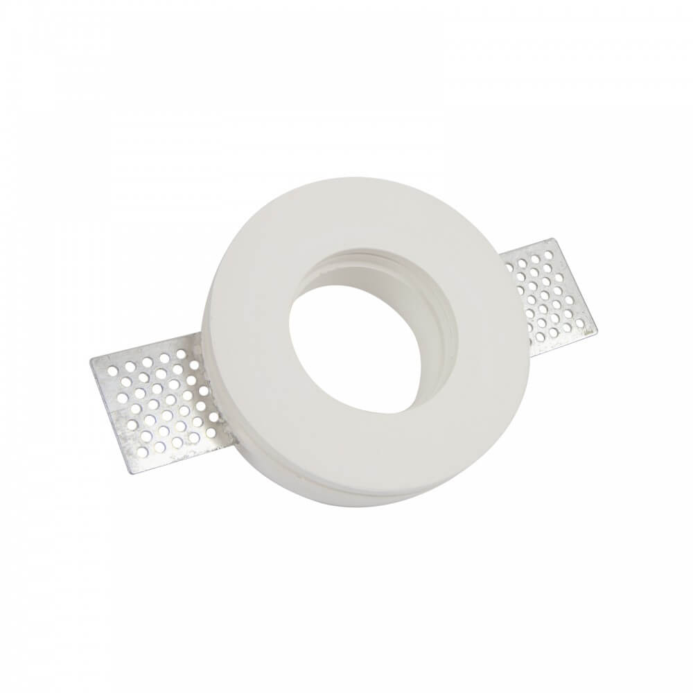 Portafaretto GU10 e MR16 in Gesso Pitturabile Tondo Ø95mm