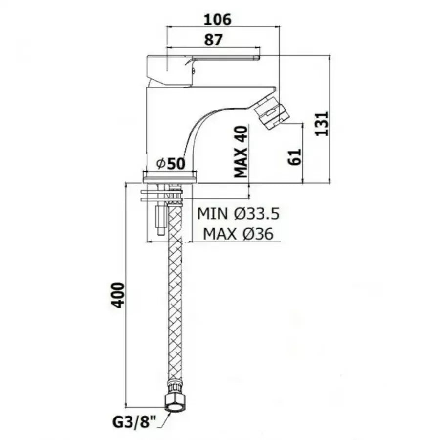 Set miscelatore lavabo e bidet senza scarico cromato - Red di Paffoni
