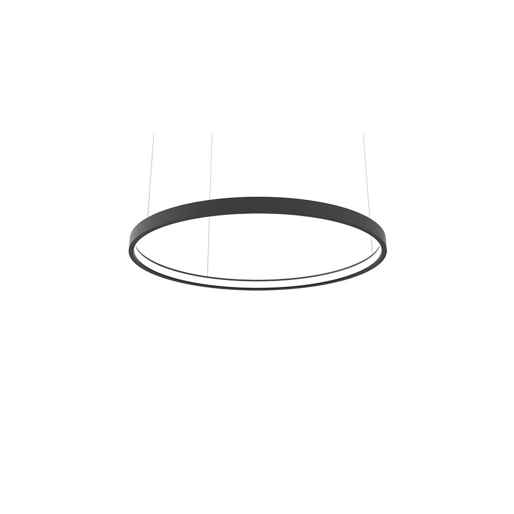 Lampadario Circolare a Sospensione Ø90cm - Nero