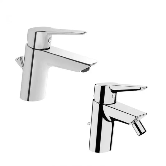 Miscelatore lavabo + bidet in ottone cromato - Solid S di Vitra
